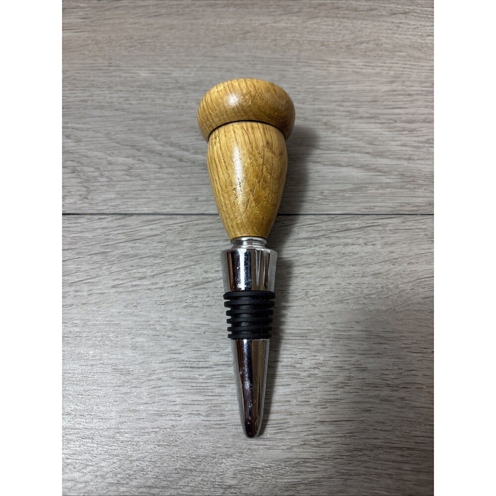 United States Army Wine Stopper and Cork Screw Wooden Top Metal Bottom Military